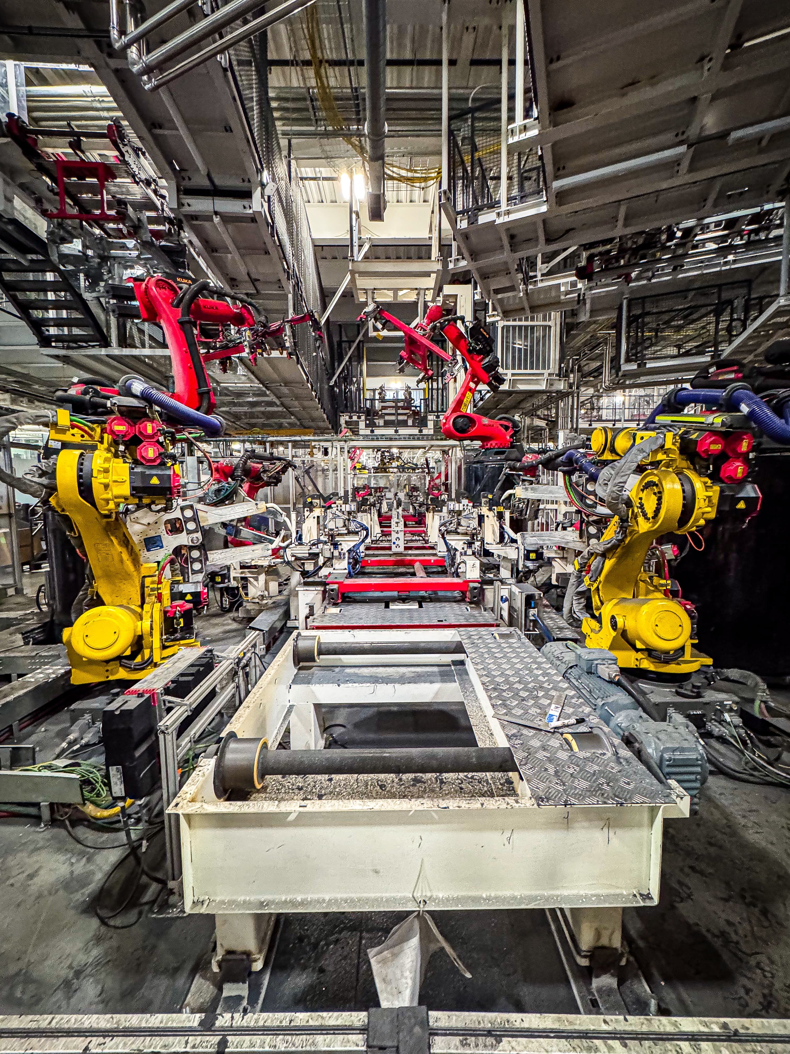 Cable tray and structural support frameworks at Tesla Giga Texas